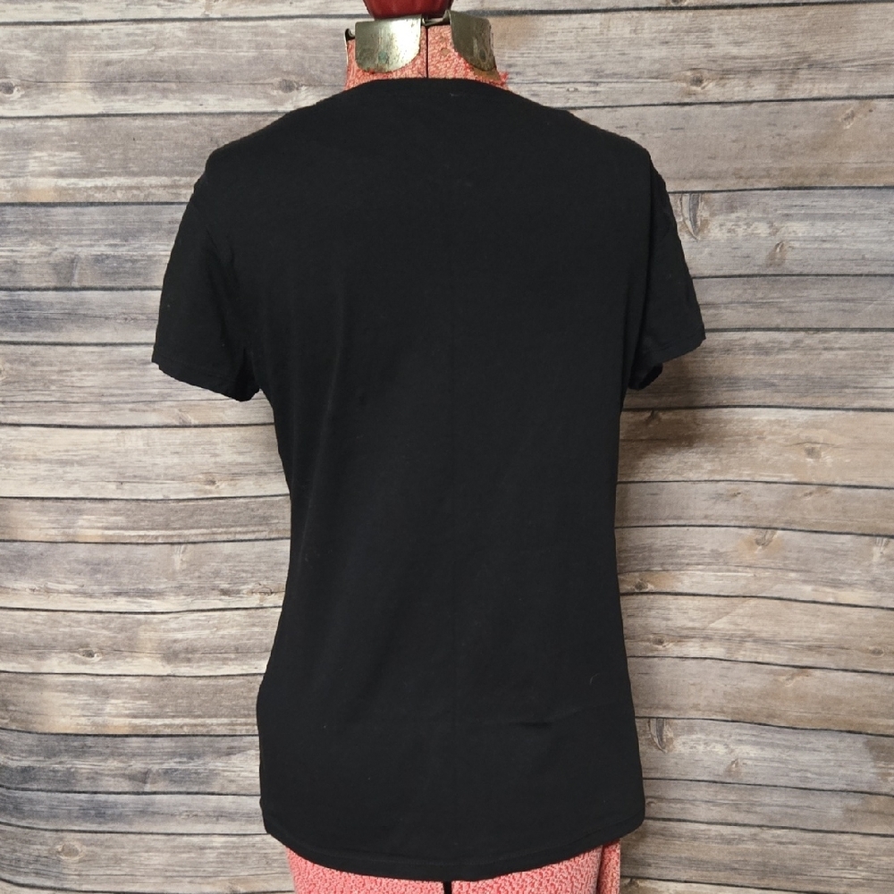 Women's Black Graphic Tee - Picture 3 of 4